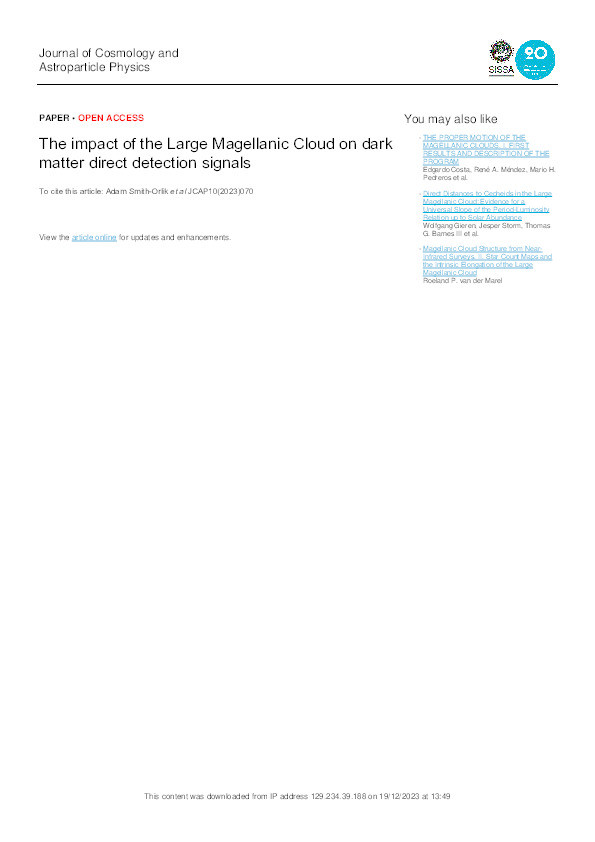 The impact of the Large Magellanic Cloud on dark matter direct detection signals Thumbnail