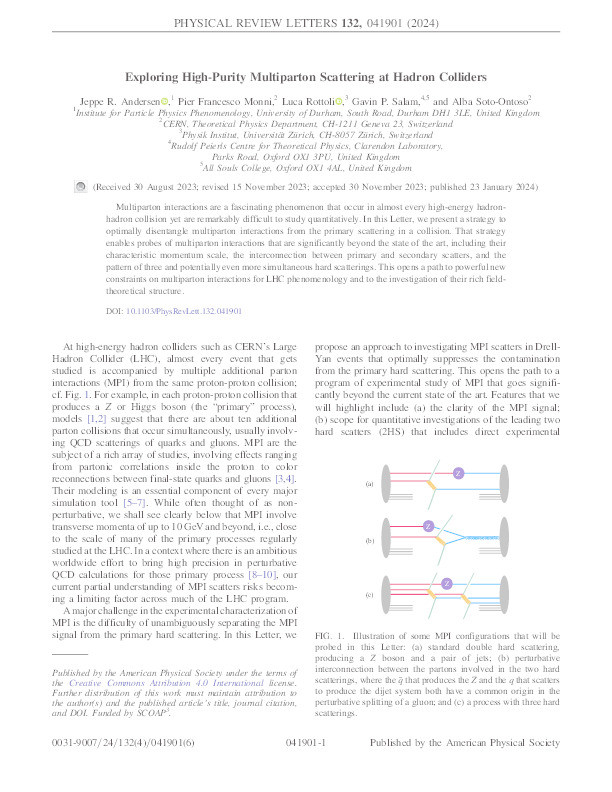 Exploring High-Purity Multiparton Scattering at Hadron Colliders Thumbnail