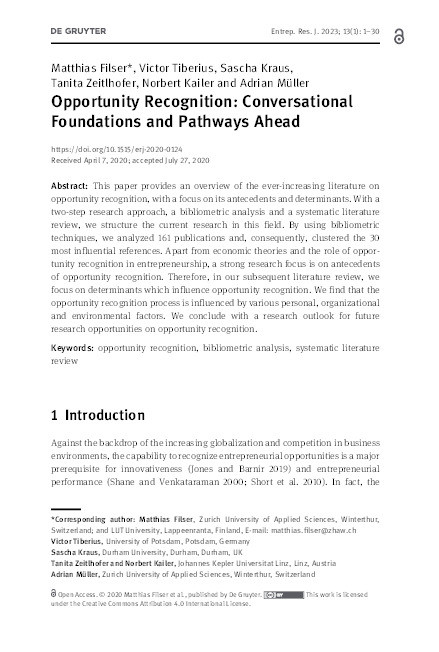 Opportunity Recognition: Conversational Foundations and Pathways Ahead Thumbnail