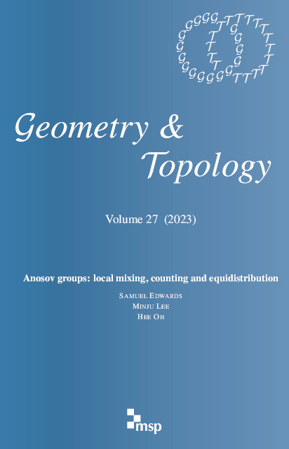 Anosov groups: local mixing, counting and equidistribution Thumbnail
