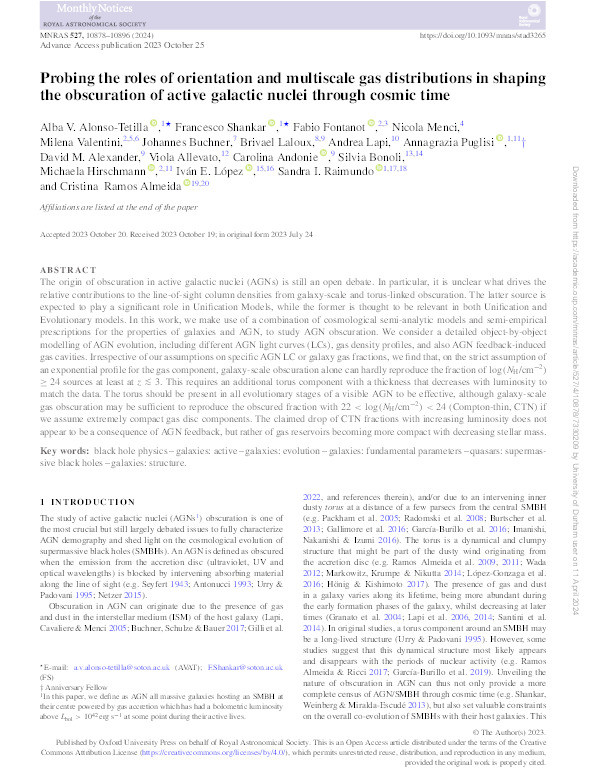 Probing the roles of orientation and multiscale gas distributions in shaping the obscuration of active galactic nuclei through cosmic time Thumbnail