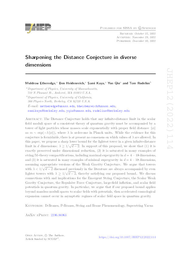 Sharpening the Distance Conjecture in diverse dimensions Thumbnail