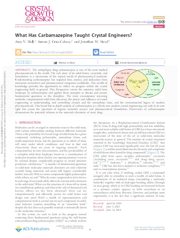 What Has Carbamazepine Taught Crystal Engineers? Thumbnail