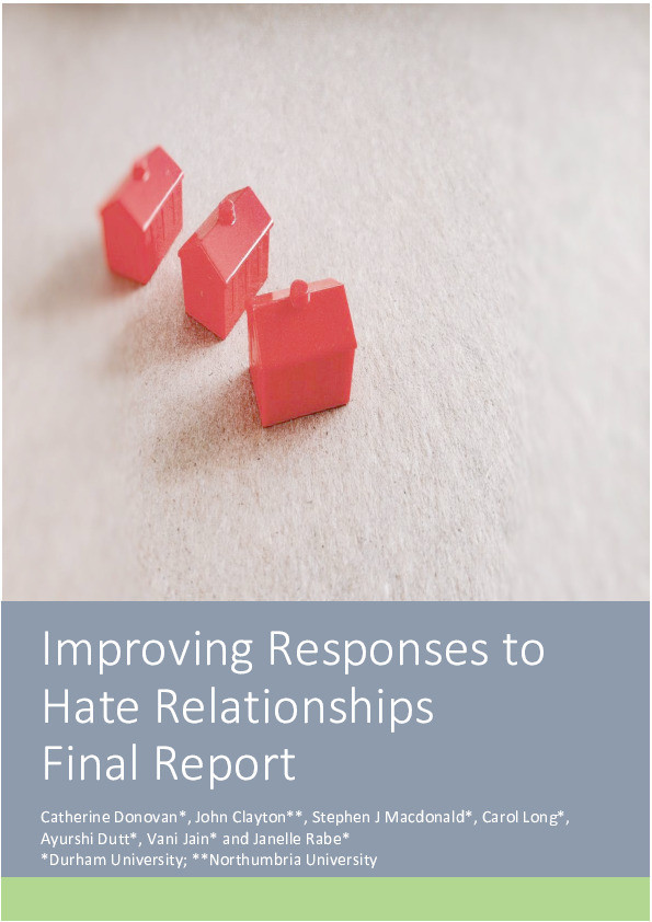 Improving Responses to Hate Relationships Final Report Executive Summary Thumbnail