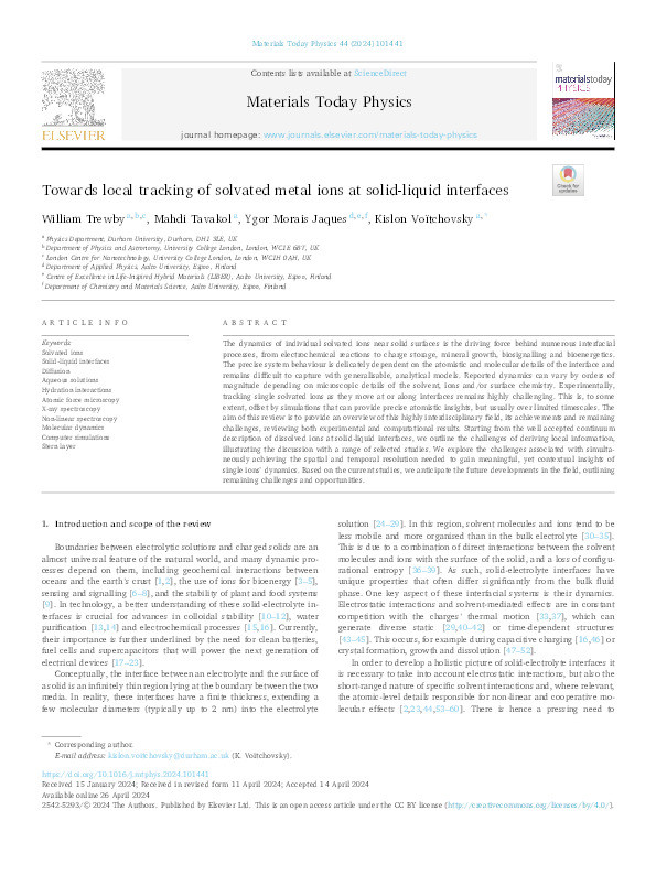 Towards local tracking of solvated metal ions at solid-liquid interfaces Thumbnail