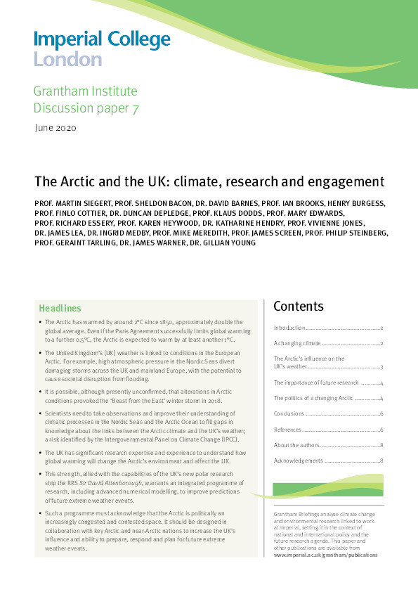 The Arctic and the UK: Climate, research and engagement Thumbnail