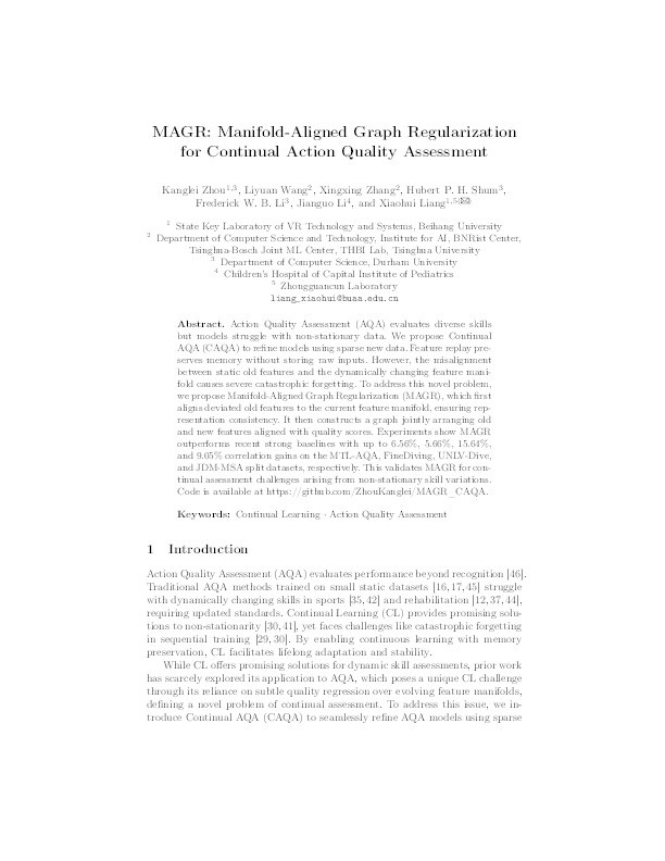 MAGR: Manifold-Aligned Graph Regularization for Continual Action Quality Assessment Thumbnail