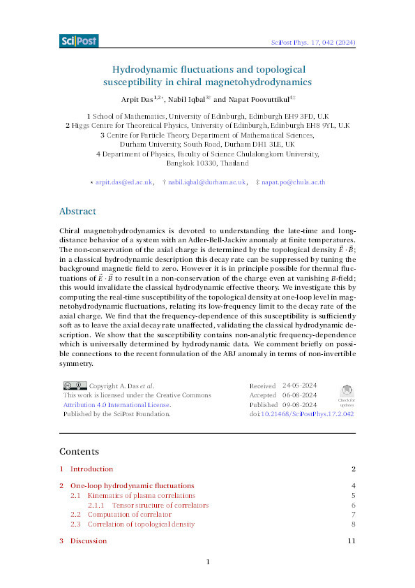 Hydrodynamic fluctuations and topological susceptibility in chiral magnetohydrodynamics Thumbnail