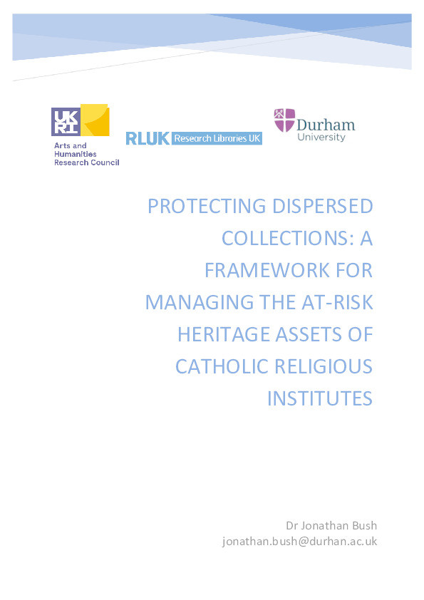 Protecting Dispersed Collections: A Framework for Managing the at-Risk Heritage Assets of Catholic Religious Institutes Thumbnail