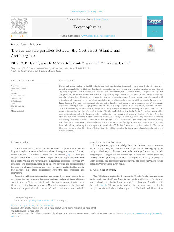 The remarkable parallels between the North East Atlantic and Arctic regions Thumbnail