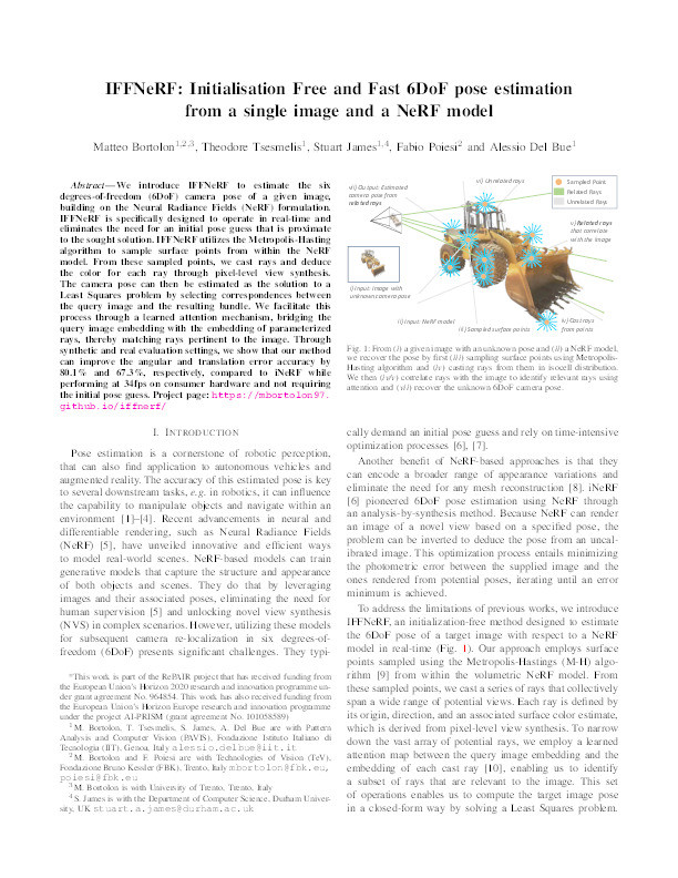 IFFNeRF: Initialisation Free and Fast 6DoF pose estimation from a single image and a NeRF model Thumbnail
