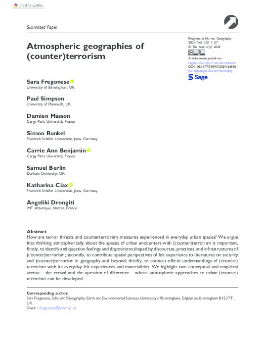 Atmospheric geographies of (counter)terrorism Thumbnail