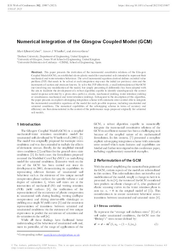 Numerical integration of the Glasgow Coupled Model (GCM) Thumbnail