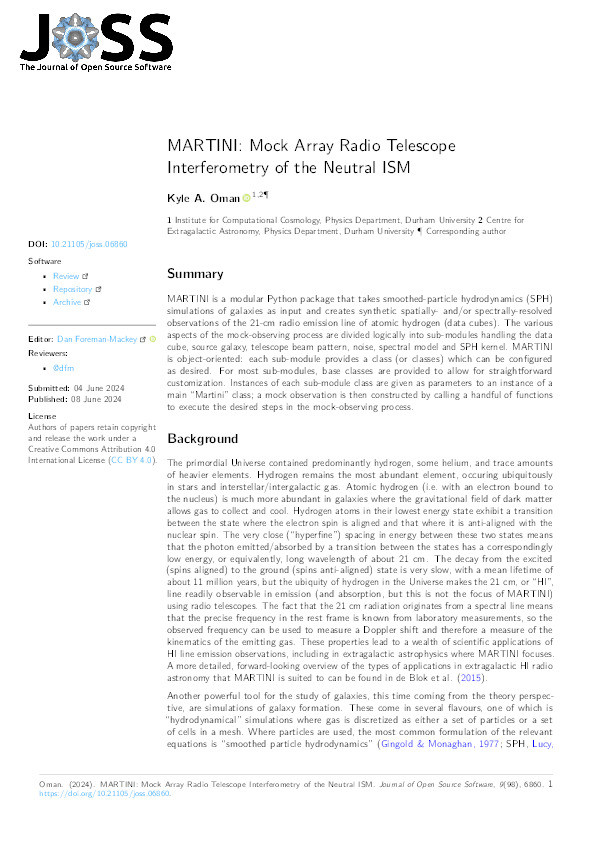 MARTINI: Mock Array Radio Telescope Interferometry ofthe Neutral ISM Thumbnail