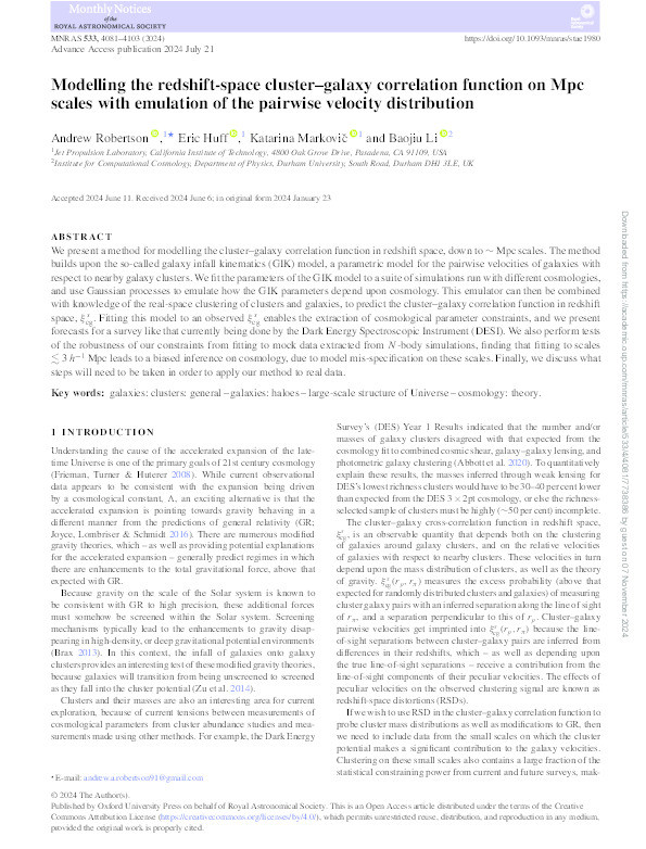 Modelling the redshift-space cluster–galaxy correlation function on Mpc scales with emulation of the pairwise velocity distribution Thumbnail