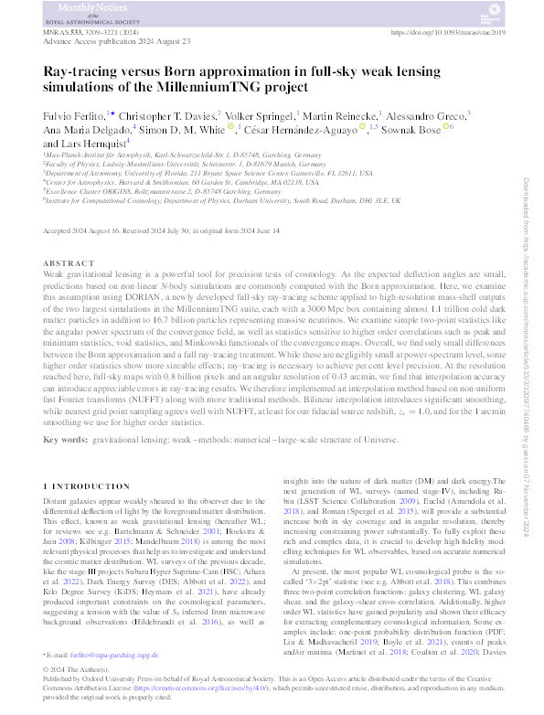 Ray-tracing versus Born approximation in full-sky weak lensing simulations of the MillenniumTNG project Thumbnail