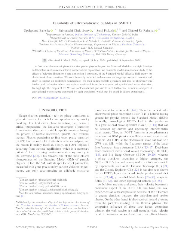 Feasibility of ultrarelativistic bubbles in SMEFT Thumbnail