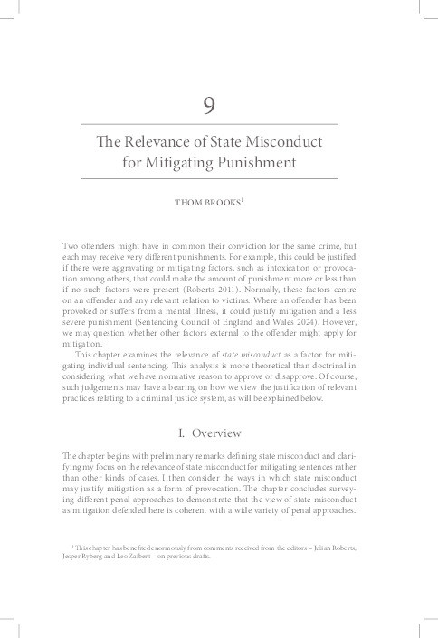 The Relevance of State Misconduct for Mitigating Punishment Thumbnail