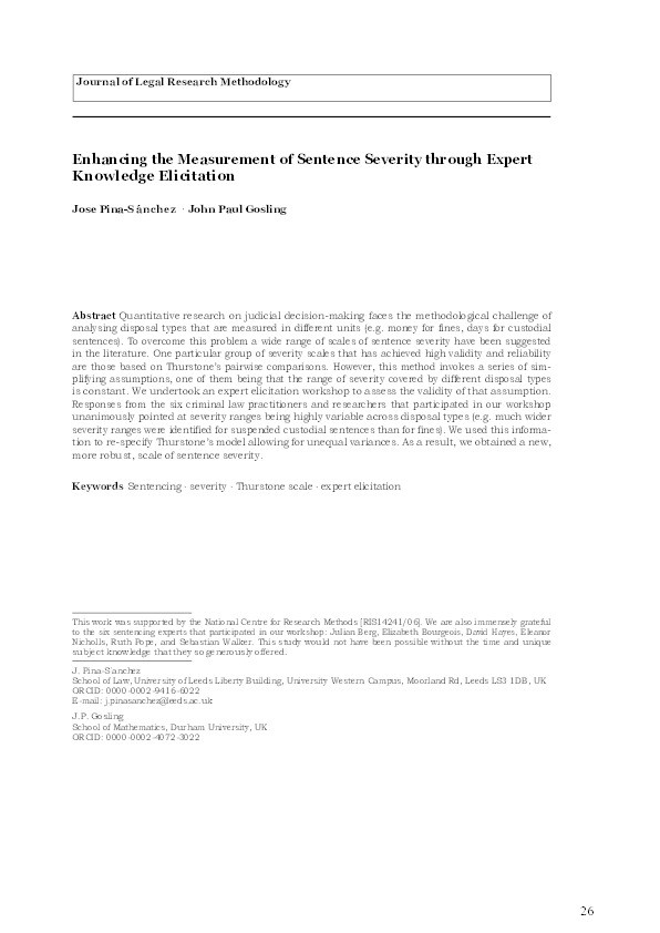 Enhancing the Measurement of Sentence Severity through Expert Knowledge Elicitation Thumbnail