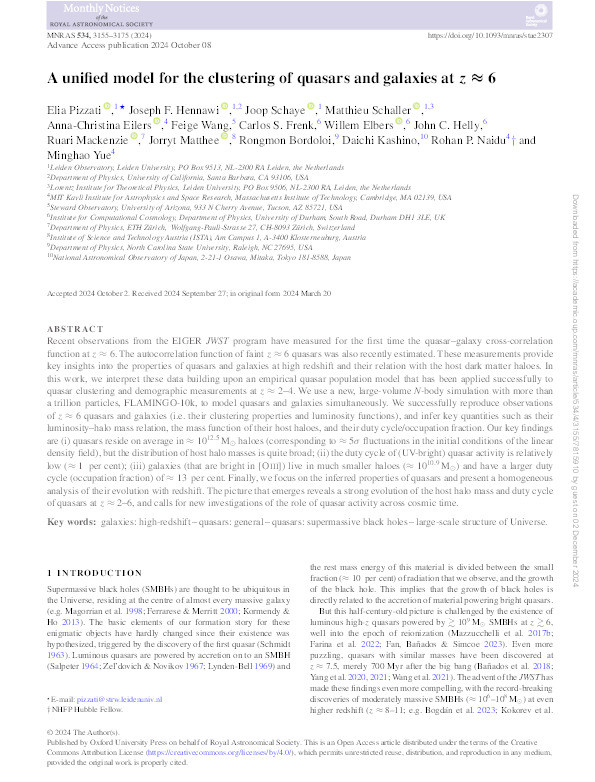 A unified model for the clustering of quasars and galaxies at z ≈ 6 Thumbnail