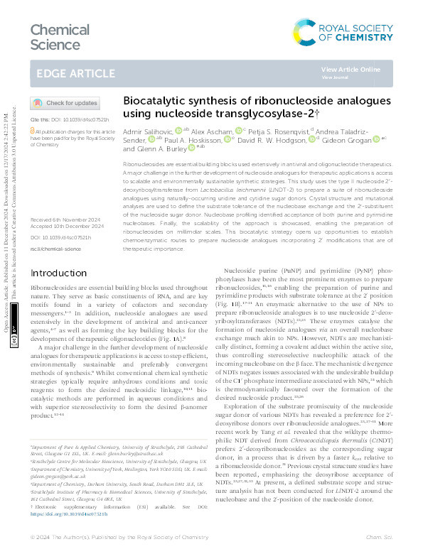 Biocatalytic synthesis of ribonucleoside analogues using nucleoside transglycosylase-2 Thumbnail