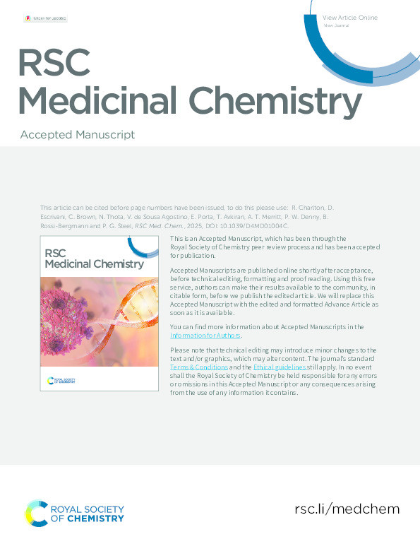 Simple Accessible Clemastine Fumarate Analogues as Effective Antileishmanials Thumbnail