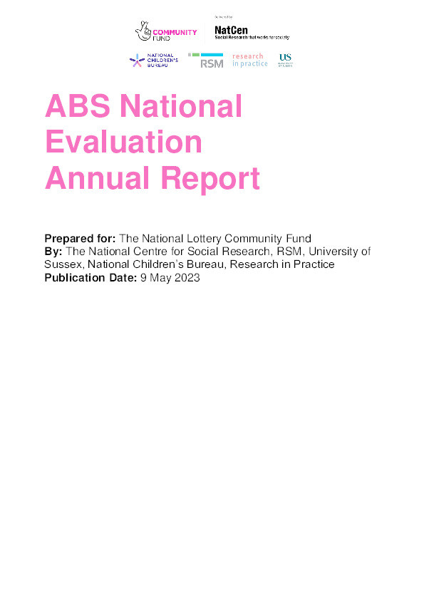 The first annual report for the national evaluation of A Better Start Thumbnail