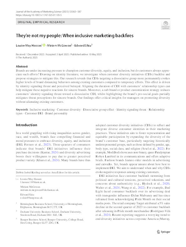 They’re not my people: When inclusive marketing backfires Thumbnail